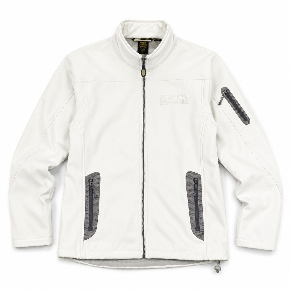 North End Softshell Jacket Ivory Full Zip Stretch Women's Small